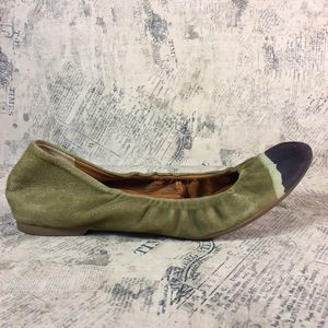 Anthroplologie suede ballet Italian flats